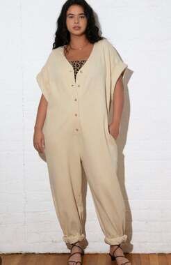 Mara Hoffman Cream Juniper Jumpsuit Size XL